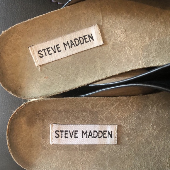 Steve Madden 8.5 black sandals, worn once - Picture 4 of 5